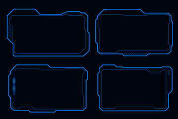 Wall Mural - frame element hud technology futuristic interface.