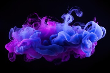 Wall Mural - Smoke purple blue.