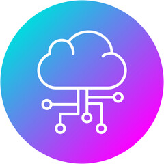 Wall Mural - Cloud Computing Icon