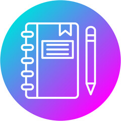 Poster - Notebook and Pencil Icon