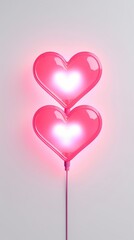 Poster - Light heart love pink.