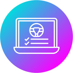 Sticker - Online Driver Test Icon