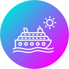 Poster - Cruise Ship Icon