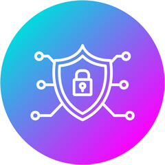 Sticker - Cyber defense Icon