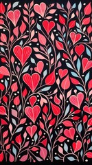 Wall Mural - Hearts pattern backgrounds creativity.