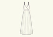 © Eliane - Fashion-Forward Sleeveless Maxi Dress with Strappy Details, Flared A-Line Silhouette, and Elegant V-Neck - A Timeless Addition to Any Wardrobe