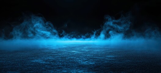 blue smoke, dark ground, night scene, background, design
