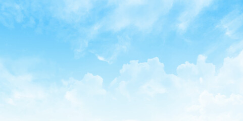 Aufkleber - Sky Cloud background. image of beautiful blue sky and white clouds on day time for background usage.