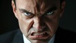 © InspirationDesign - Man with intense angry expression in business attire. Ideal for workplace stress, anger management, or emotional crisis concepts.
