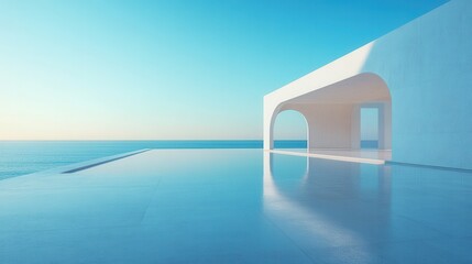 Wall Mural - Minimalist Business Concept, sleek design, modern workspace, professional atmosphere, vibrant colors, clean lines, effective communication, engaging visuals