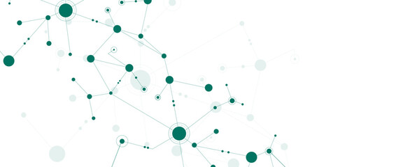 abstract geometric connect lines and dots. global network technology concept.