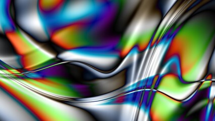 Aufkleber - Exploring the Concept of Abstract Wave Patterns Rendered in Vibrant and Rich Colors