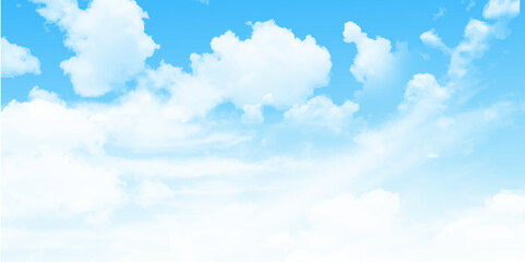 Wall Mural - the vast blue sky and clouds sky. image of beautiful blue sky and white clouds on day time for backg