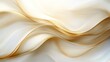 © Naksit - Elegant White and Gold Background with Flowing Waves Creating a Tranquil and Luxurious Atmosphere
