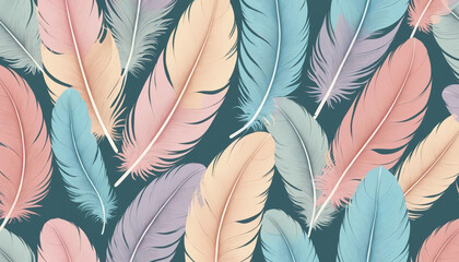 Wall Mural - feathers of feathers