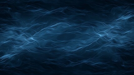 Sticker - Abstract blue waves flowing seamlessly across a dark background, creating a tranquil atmosphere