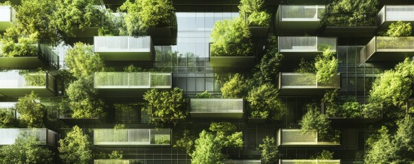 Wall Mural - exemplifying the esg - environmental, social, governance concept, a corporate glass building facade 