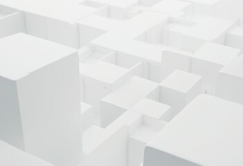 Aufkleber - White Cubes Background