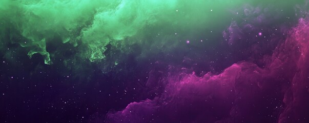 Wall Mural - futuristic glowing gradient in neon green and purple with grain overlay