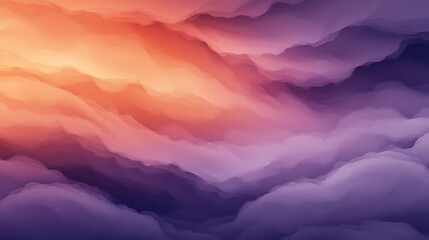 Sticker - Abstract gradient clouds in vibrant orange and purple hues, evoking a serene sunset atmosphere