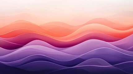 Sticker - Abstract gradient waves in soft hues of pink, purple, and orange creating a serene backdrop