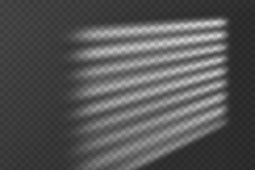 Wall Mural - light effect shadow overlay from blind isolated transparent background. shade from the jalousie.