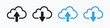 © Oman - Collection of upload and download vector icons with black and blue colors. Cloud computing icon symbol. Vector illustration