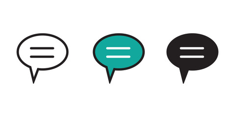 Wall Mural - chat icon vector isolated on white background. speech bubble. message. chat vector icon. text messag