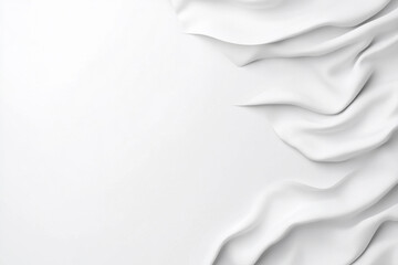 Wall Mural - abstract white paper texture with soft flowing creases and gentle folds