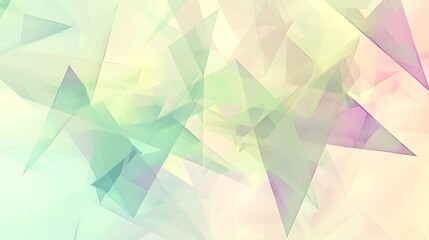 Sticker - Abstract Pastel Triangles Geometric Art Design