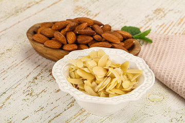 Wall Mural - Sliced almond nut for culinary