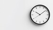 © loxia stock image - Minimalist black wall clock on white background.