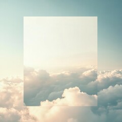 Poster - Beautiful cloudy sky with space for text, perfect for creative designs or inspirational quotes. Generative AI