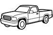© MdBabul - Modern Pickup Truck Line Drawing