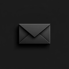 the sleek black envelope icon features clean, sharp lines, perfectly crafted to embody the essence o