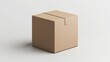 © loxia stock image - Closed square cardboard box on white background.