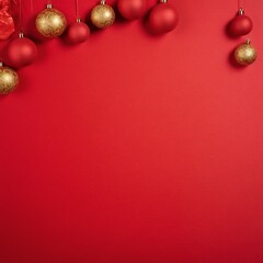 Wall Mural - textured red paper christmas spring festival lunar new year craft card plain background