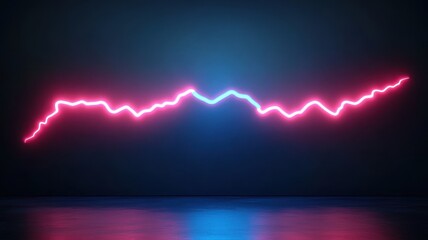 Wall Mural - dynamic electric currents with jagged patterns dark background abstract art digital environment crea