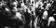 © Lens Journey - Blurred crowd of unrecognizable at the street, Generative AI