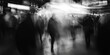 © Lens Journey - Blurred crowd of unrecognizable at the street, Generative AI