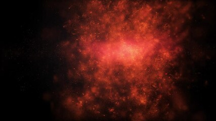 Wall Mural - Fire Wall Lava Red dust and particles Loop Background