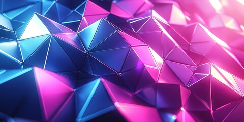 Wall Mural - Abstract pink blue geometric shapes background, design, texture