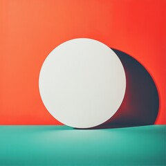 Aufkleber - Empty circle mock up space on colorful background for creative text placement and design. Generative AI
