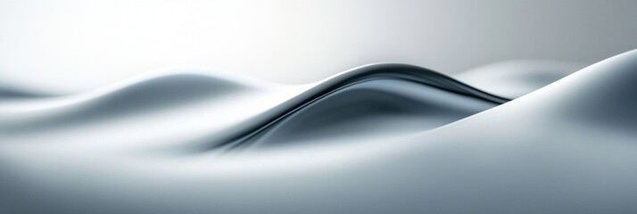 Fototapete - Soft wave patterns on a smooth surface with ample space for text addition and creativity. Generative AI