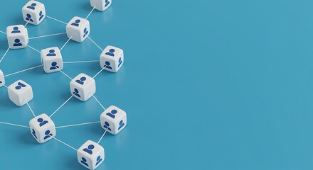 Teamwork, network and community concept. background