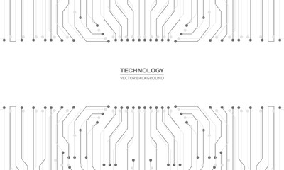 Poster - Abstract circuit board digital technology futuristic white concept background. Electronic hi tech motherboard concept. White technologies background. Vector illustration