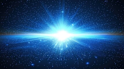 bright cosmic explosion, digital data stream, space background, futuristic design, website header