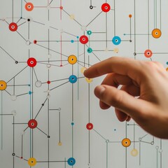 Fototapete - Mapping your site's structure a visual guide to digital frameworks in modern web design