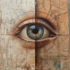 Poster - Visionary eye art abstract expressionism gallery exhibit modern art close-up creative perception