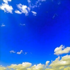 Clear blue sky and white clouds, background 